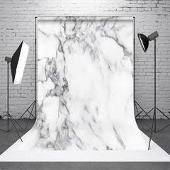 Lofaris Artistic White Grey Marbled Pattern Photo Backdrop