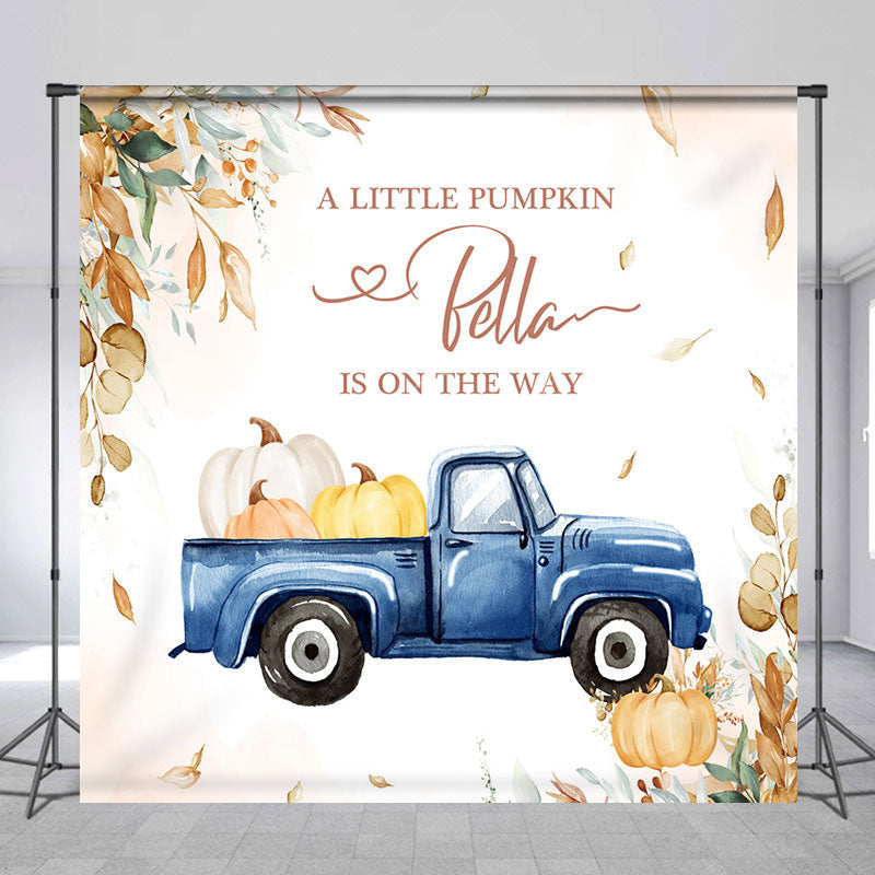 Lofaris Autumn Little Pumpkin Custom Baby Shower Backdrop