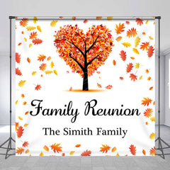 Lofaris Autumn Maple Tree Custom Name Family Reunion Backdrop