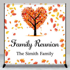 Lofaris Autumn Maple Tree Custom Name Family Reunion Backdrop