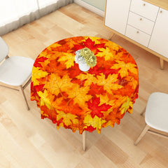 Lofaris Autumn Vibes Diverse Maple Leaves Rectangle Tablecloth