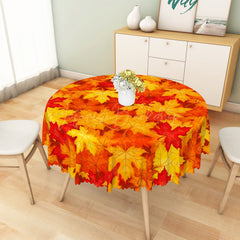 Lofaris Autumn Vibes Diverse Maple Leaves Rectangle Tablecloth