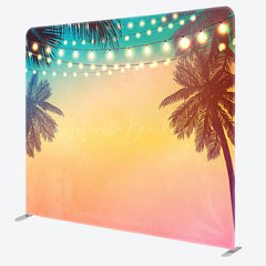 Lofaris Babychella Sunset Palm Tree Lighted Square Backdrop