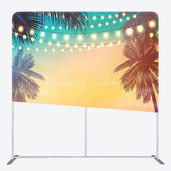 Lofaris Babychella Sunset Palm Tree Lighted Square Backdrop