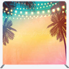 Lofaris Babychella Sunset Palm Tree Lighted Square Backdrop