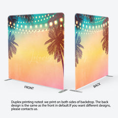 Lofaris Babychella Sunset Palm Tree Lighted Square Backdrop