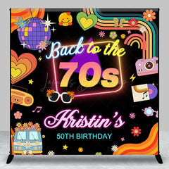 Lofaris Back To The 70s Groovy Custom 50th Birthday Backdrop