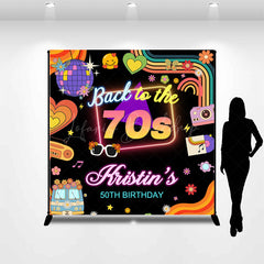 Lofaris Back To The 70s Groovy Custom 50th Birthday Backdrop