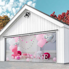 Lofaris Balloon Floral 1St Cake Smash Garage Door Banner