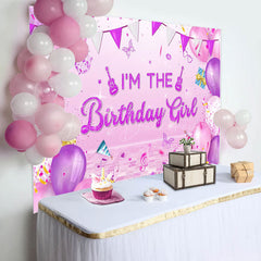 Lofaris Balloons Disco Musical Birthday Girl Party Backdrop