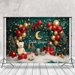 Lofaris Balloons Gifts Stars Moon Bear Christmas Backdrop