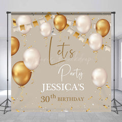 Lofaris Balloons Lets Party Custom 30th Birthday Backdrop