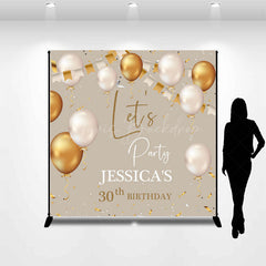 Lofaris Balloons Lets Party Custom 30th Birthday Backdrop