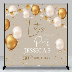 Lofaris Balloons Lets Party Custom 30th Birthday Backdrop