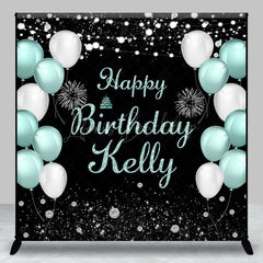 Lofaris Balloons Sparkle Custom Name Happy Birthday Backdrop