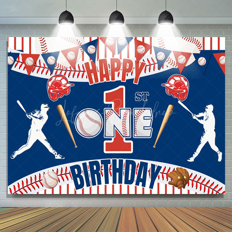 Lofaris Baseball Birthday Bash 1 Celebration Party Backdrop