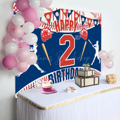 Lofaris Baseball Themed 2Nd Birthday Celebration Backdrop