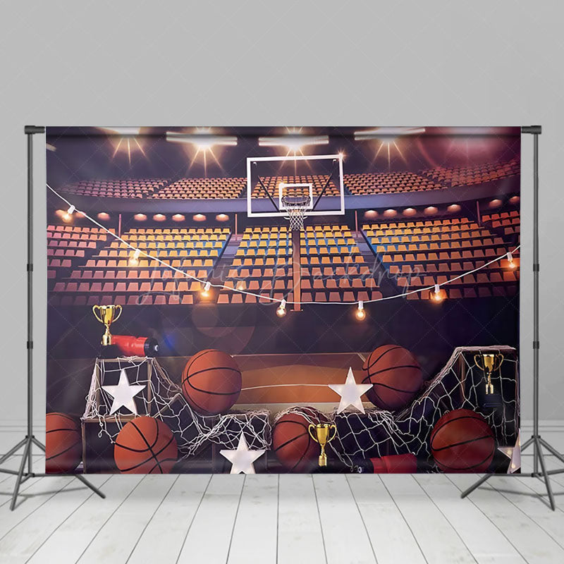 Lofaris Basketball Court Sports Boy Birthday Photo Backdrop