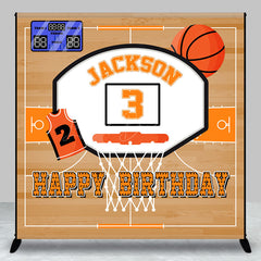 Lofaris Basketball Field Custom Name 3rd Birthday Backdrop