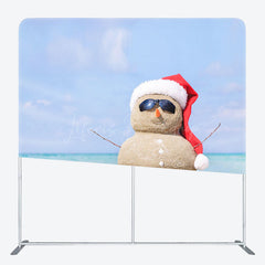 Lofaris Beach Sandyman Christmas In July Pillow Case Backdrop