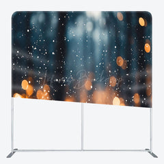 Lofaris Beautiful Snow Scene Photo Booth Fabric Backdrop