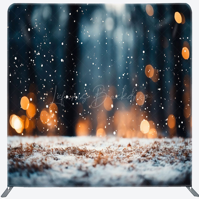 Lofaris Beautiful Snow Scene Photo Booth Fabric Backdrop