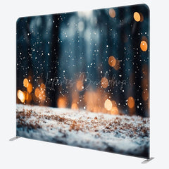 Lofaris Beautiful Snow Scene Photo Booth Fabric Backdrop