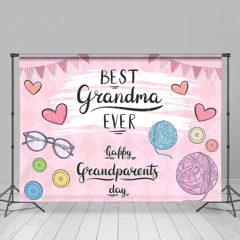 Lofaris Best Grandma Ever Happy Grandparents Day Backdrop