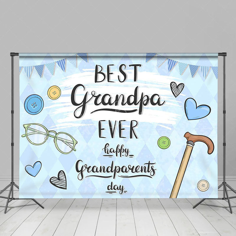 Lofaris Best Grandpa Ever Happy Grandparents Day Backdrop