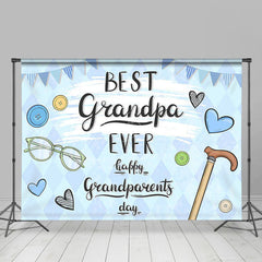 Lofaris Best Grandpa Ever Happy Grandparents Day Backdrop