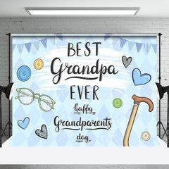 Lofaris Best Grandpa Ever Happy Grandparents Day Backdrop