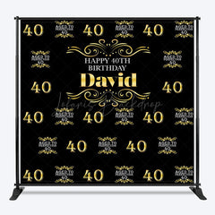 Lofaris Black Aged To Perfection 40 Custom Birthday Backdrop