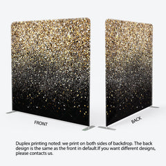 Lofaris Black Gold Glitter Dance Party Pillow Case Backdrop