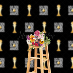 Lofaris Black Gold Repeated Golden Globe Awards Backdrop