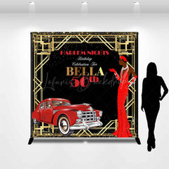 Lofaris Black Harlem Nights Custom 50th Birthday Backdrop