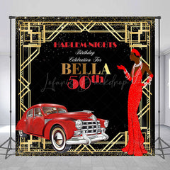 Lofaris Black Harlem Nights Custom 50th Birthday Backdrop