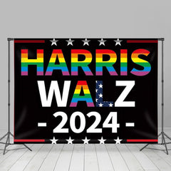 Lofaris Black Red Lgbt Harris Walz 2024 Election Backdrop