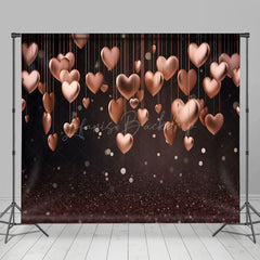 Lofaris Black Rose Gold Love Valentines Day Room Set Backdrop