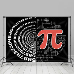 Lofaris Black White Mathematical Formula Pi Day Backdrop