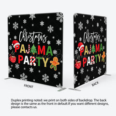 Lofaris Black White Snowflake Christmas Pajama Party Backdrop