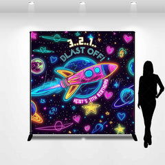 Lofaris Blast Off Galaxy Custom Name 11th Birthday Backdrop