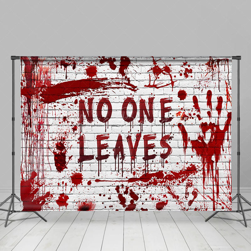 Lofaris Bloody Horror Wall No One Leaves Halloween Backdrop