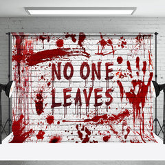 Lofaris Bloody Horror Wall No One Leaves Halloween Backdrop