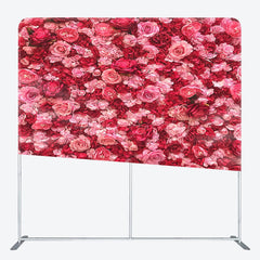 Lofaris Bloom Romantic Rose Valentines Day Square Backdrop