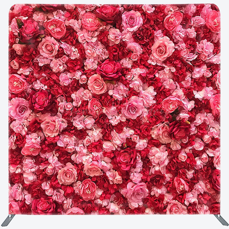 Lofaris Bloom Romantic Rose Valentines Day Square Backdrop