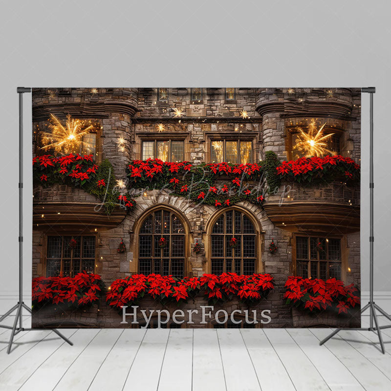 Lofaris Bloom Sparke Retro Castle Festive Christmas Backdrop