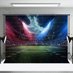 Lofaris Blue Red Spotlight Sports Stadium Party Backdrop