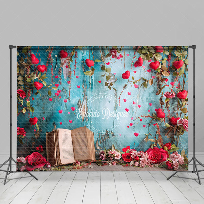 Lofaris Blue Reteo Wall Rose Vine Valentines Day Backdrop