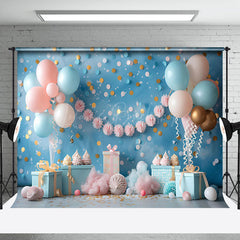 Lofaris Blue Sequins Wall Balloons Gifts Cake Smash Backdrop