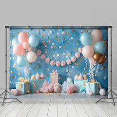 Lofaris Blue Sequins Wall Balloons Gifts Cake Smash Backdrop